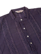 Jompers Men's Pure Cottom Embroidered Kurta Only - Navy Blue