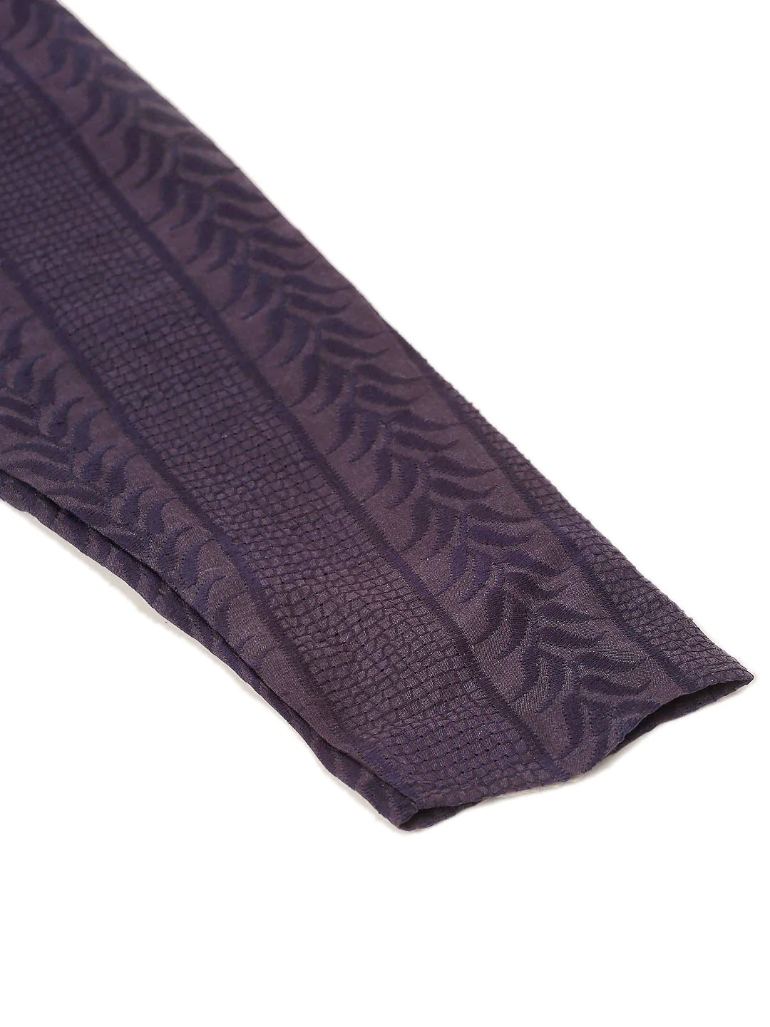 Jompers Men's Pure Cottom Embroidered Kurta Only - Navy Blue