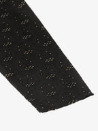 Jompers Men's Silk Blend Collar Embroidered Kurta only - Black