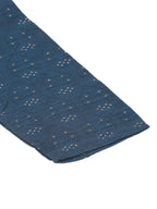 Jompers Men's Silk Blend Collar Embroidered Kurta only - Peacock