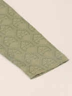 Jompers Men's Silk Blend Collar Embroidered Kurta only - Pista