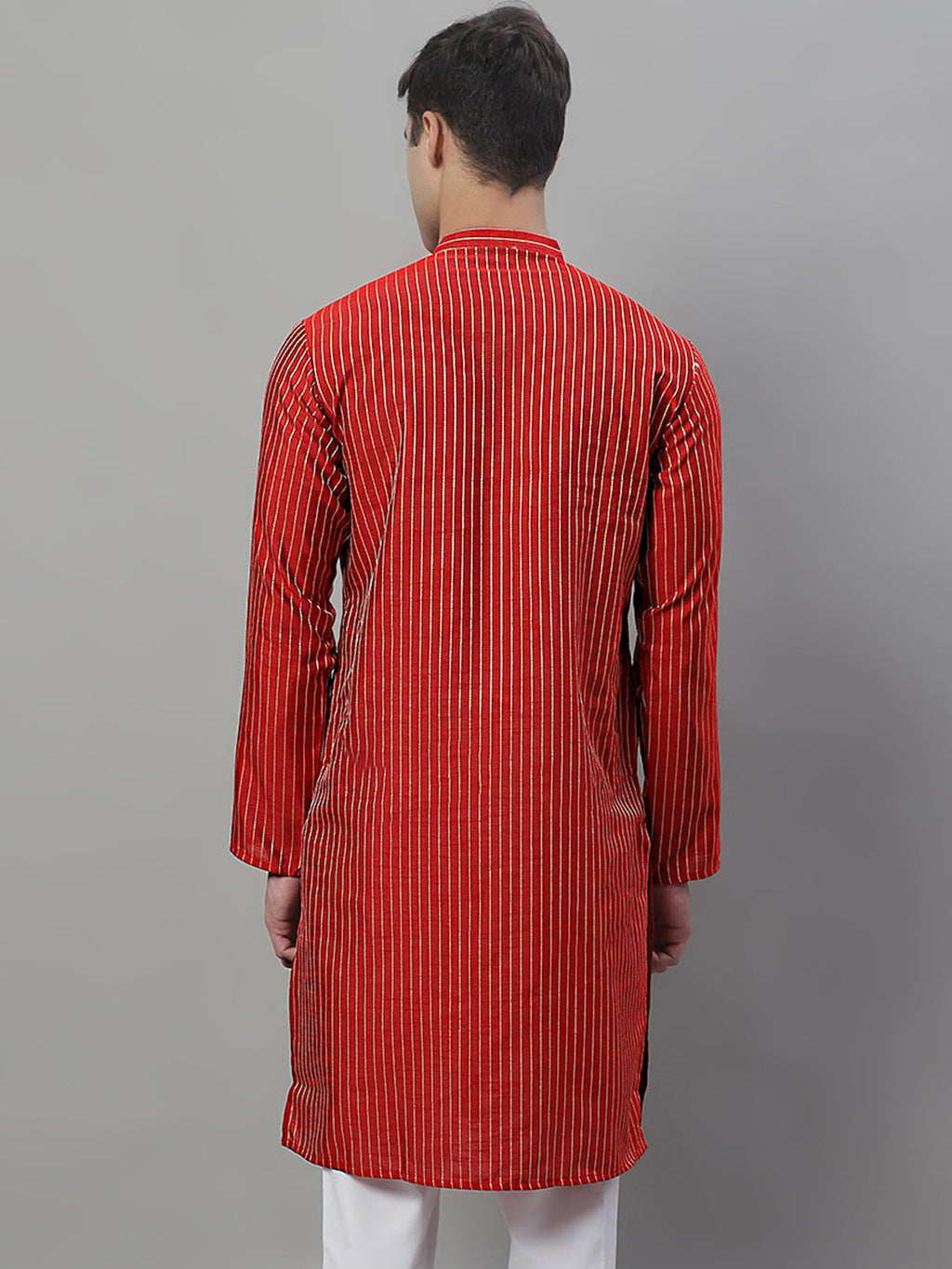Jompers Men's Maroon Embroidered Kurta - Maroon