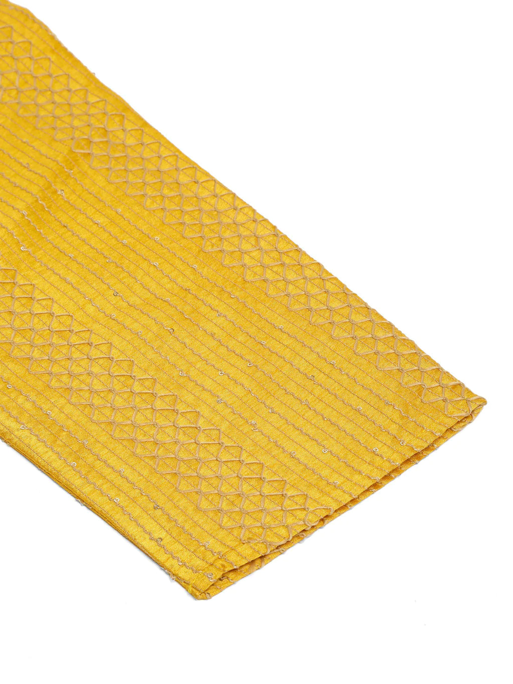 Jompers Men's Mustard Embroiderd Kurta Only