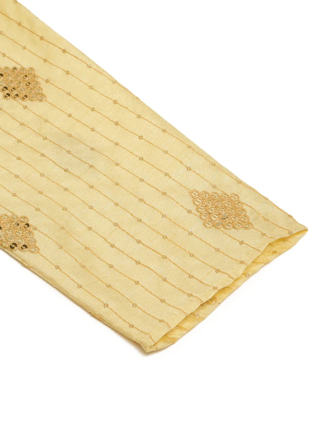 Jompers Men's Golden Embroidered Sequinned Kurta Only
