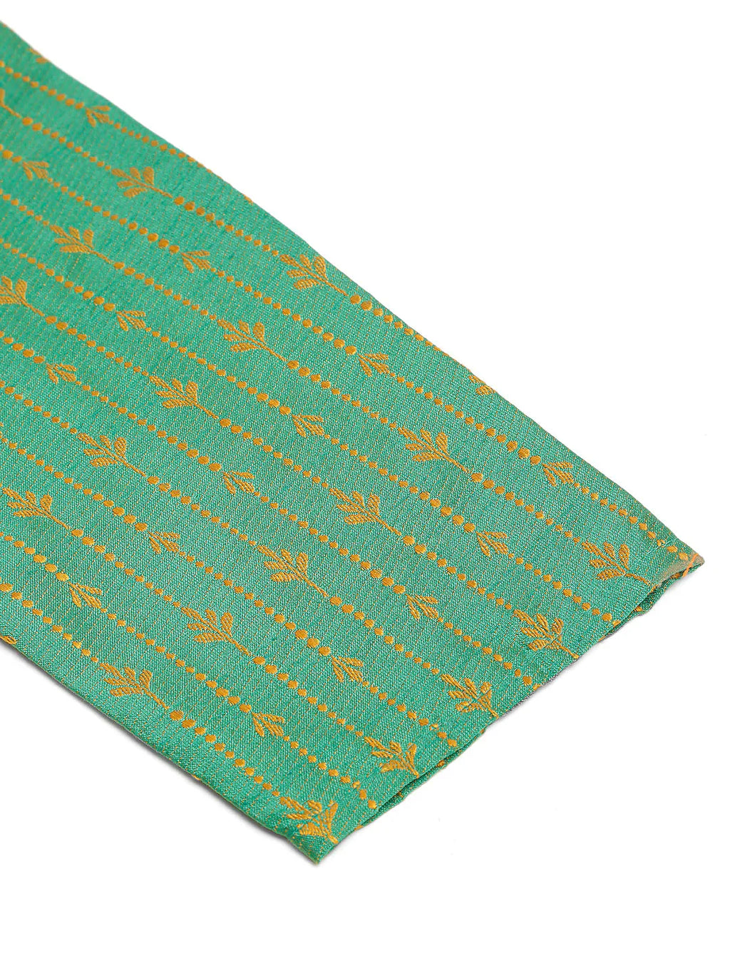 Jompers Men's Green Embroidered Kurta Only