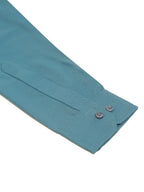 Jompers Men's Teal Blue Solid Cotton Short Kurta - Teal