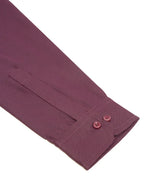 Jompers Men's Purple Solid Cotton Short Kurta - Wine