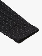 Jompers Men's Black Chikankari Embroidered and Sequence Kurta Only