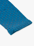 Jompers Men's Blue Chikankari Embroidered and Sequence Kurta Only