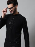 Jompers Men's Black Embroidered Sequinned Kurta