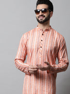 Jompers Men's Coral Geomatric Printed Kurta