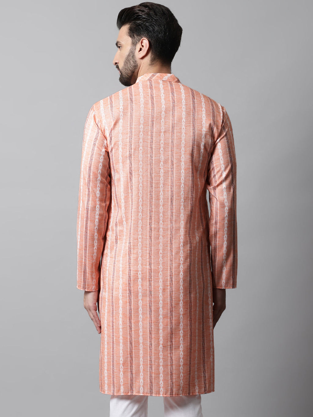 Jompers Men's Coral Geomatric Printed Kurta