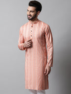 Jompers Men's Coral Geomatric Printed Kurta
