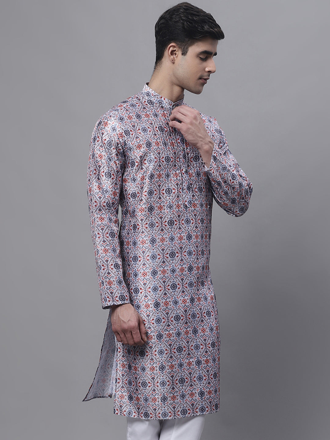 Jompers Men's Blue Digital Printed Kurta