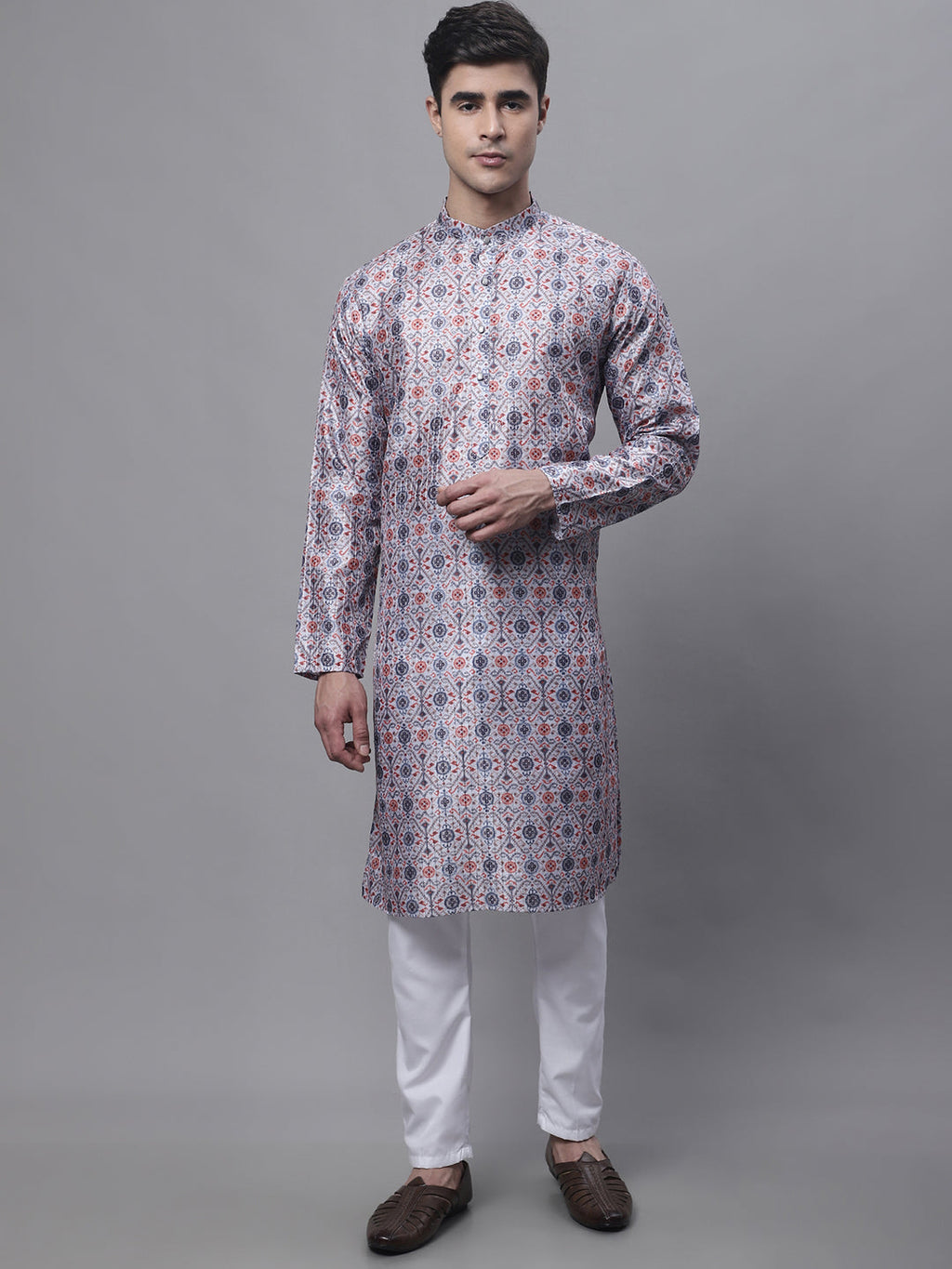 Jompers Men's Blue Digital Printed Kurta