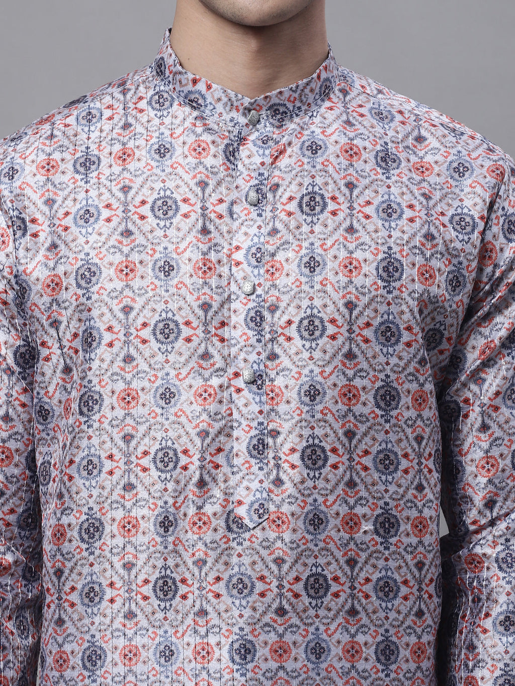 Jompers Men's Blue Digital Printed Kurta