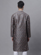 Jompers Men's Navy Digital Printed Kurta