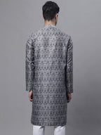 Jompers Men's Silver Digital Printed Kurta