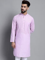 Jompers Men's Solid Pure Cotton Kurta Only - Purple