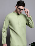 Jompers Men's Pure Cotton Kurta - Pista