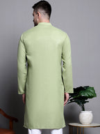 Jompers Men's Pure Cotton Kurta - Pista