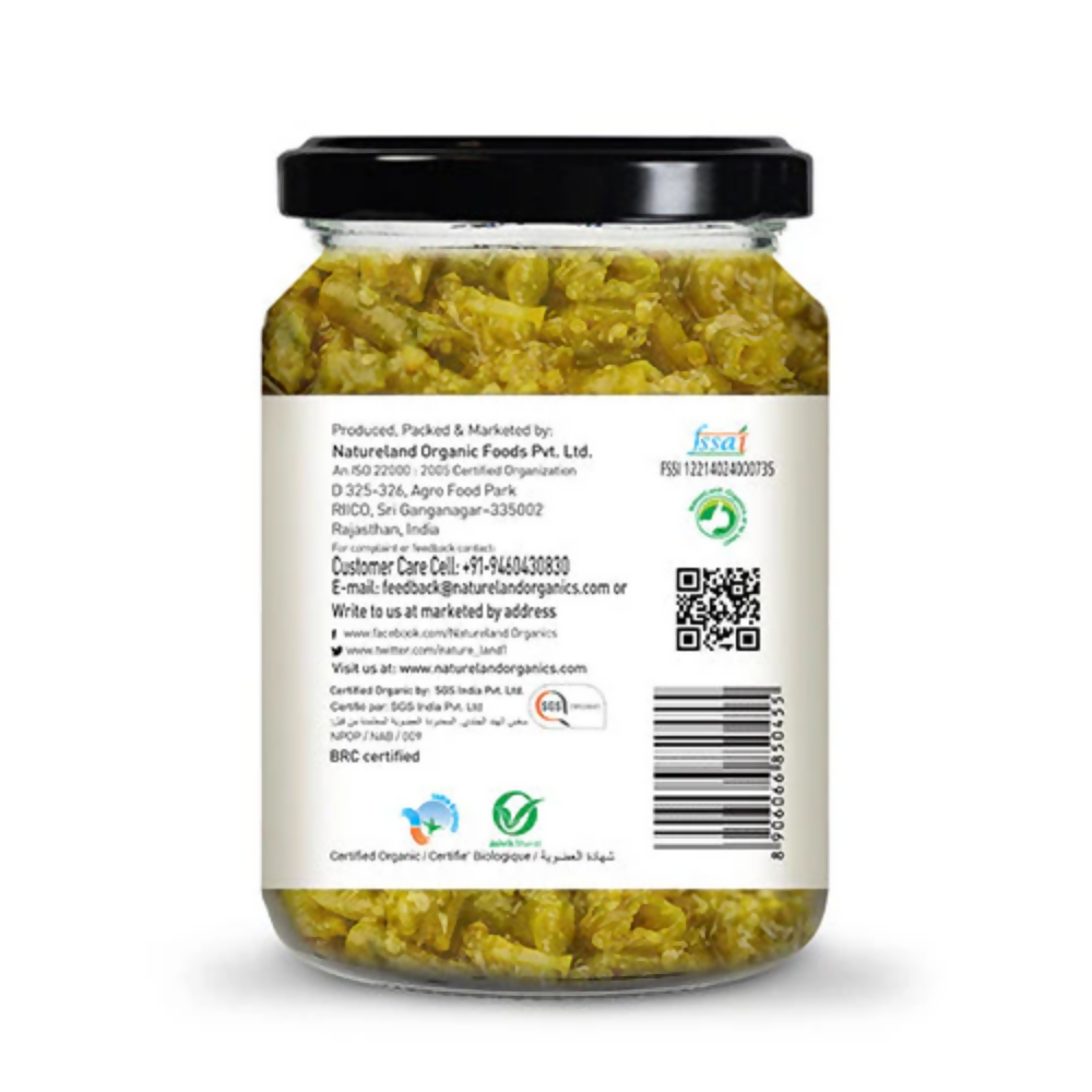 Nature Land Organics Green Chilli Pickle