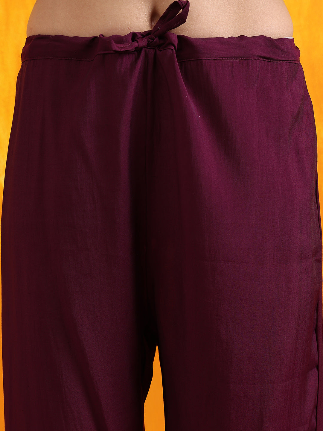 Hand Embroidered Kurta With Pant & Embroidered Organza Dupatta, Purple - Hiral Fashion - Distacart