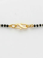 NVR Women Gold Plated Black Beaded Short Design Mangalsutra - Distacart