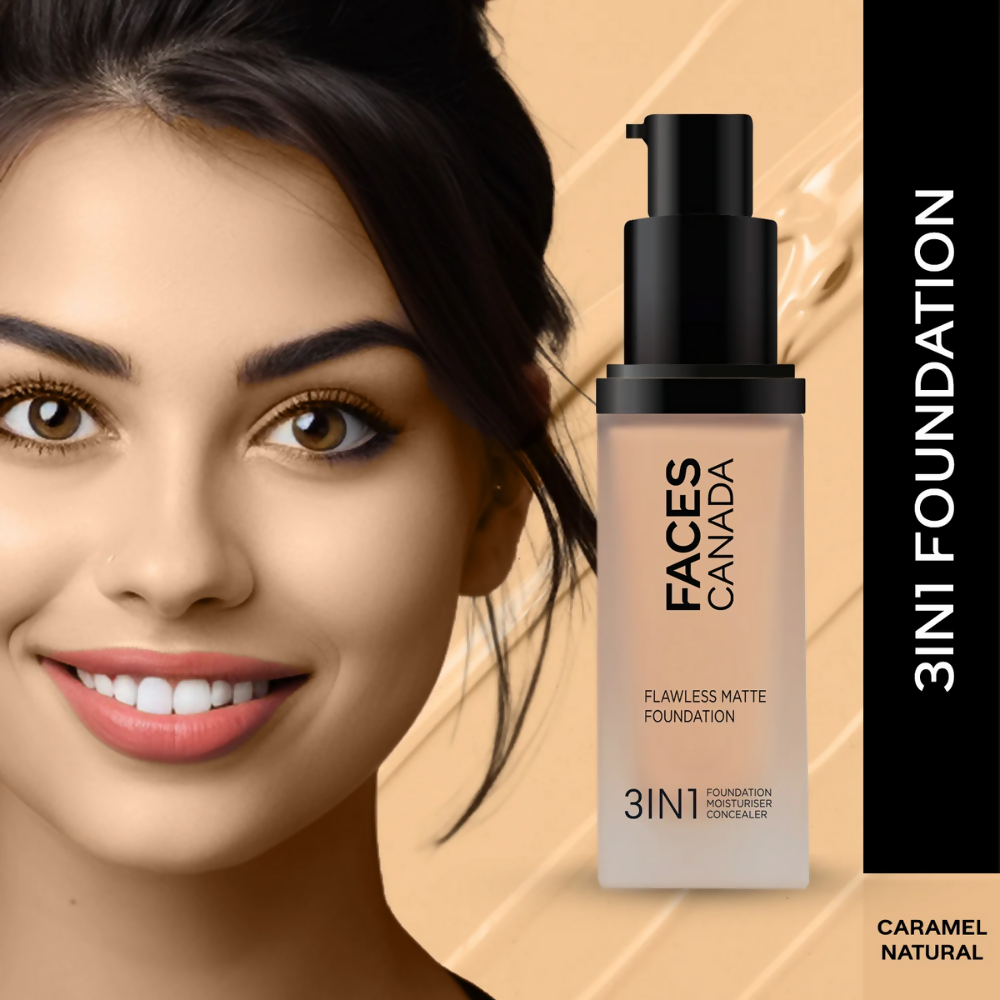 Faces Canada Flawless Matte Foundation - Caramel Natural 023
