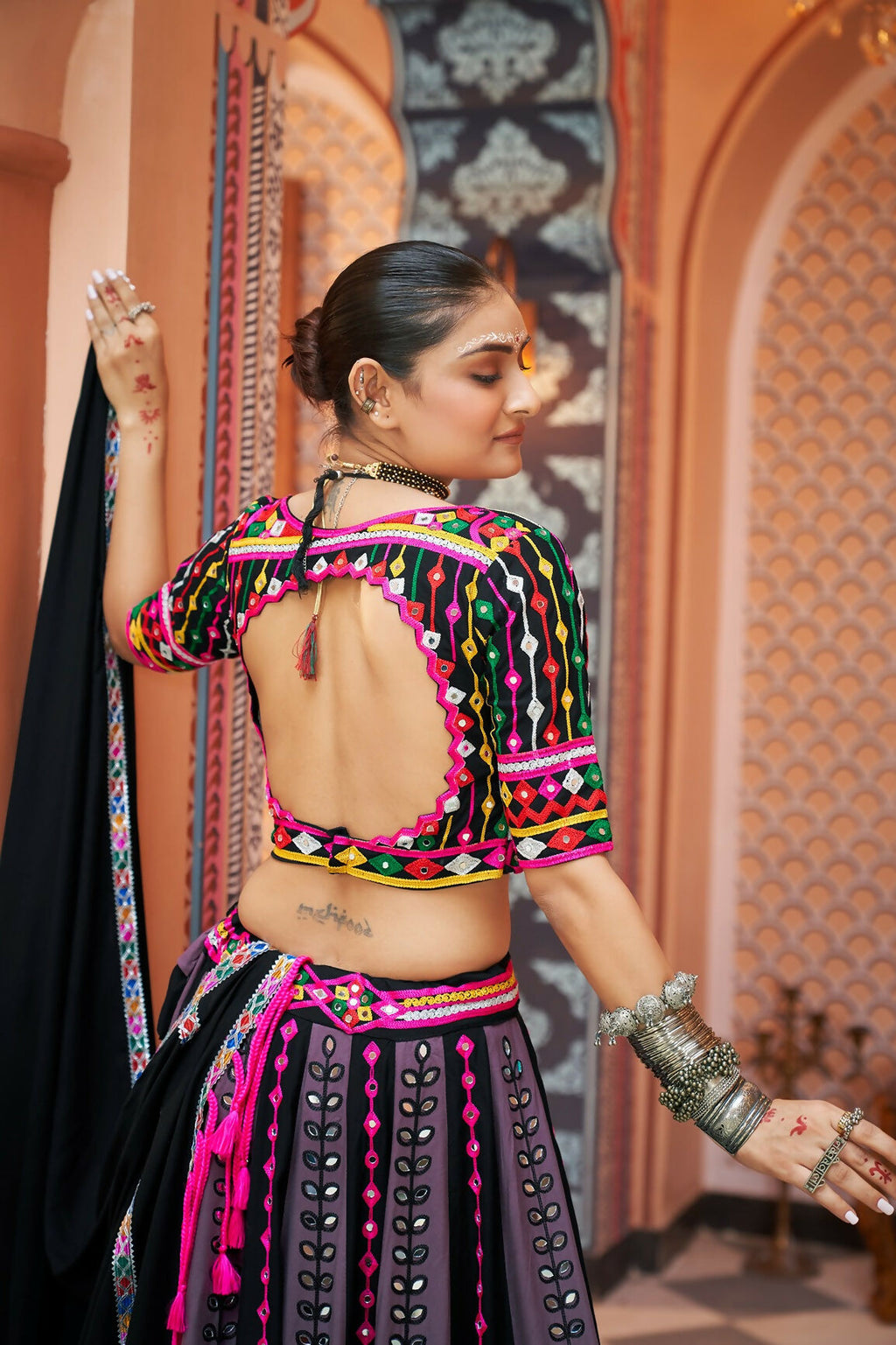AI Fashion Multi Color Viscose Rayon Designer Navratri Lehenga Choli Collection