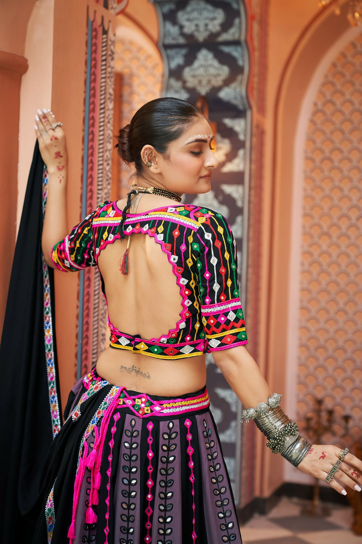 AI Fashion Multi Color Viscose Rayon Designer Navratri Lehenga Choli Collection