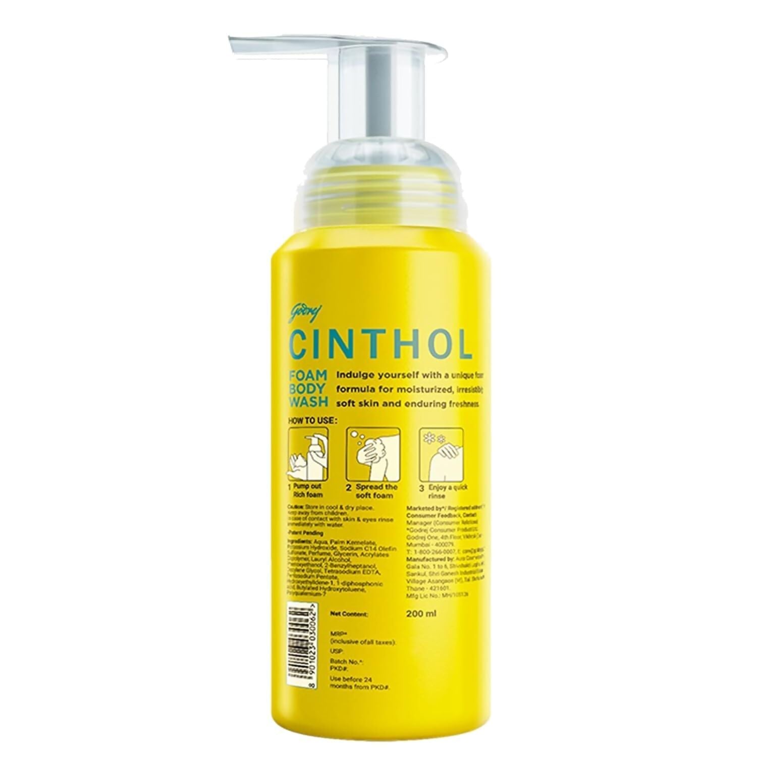 Cinthol Lime Foam Body Wash - Distacart