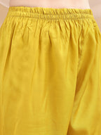 Sequined Embroidered Kurta With Pant & Printed Dupatta, Yellow - Hiral Fashion - Distacart