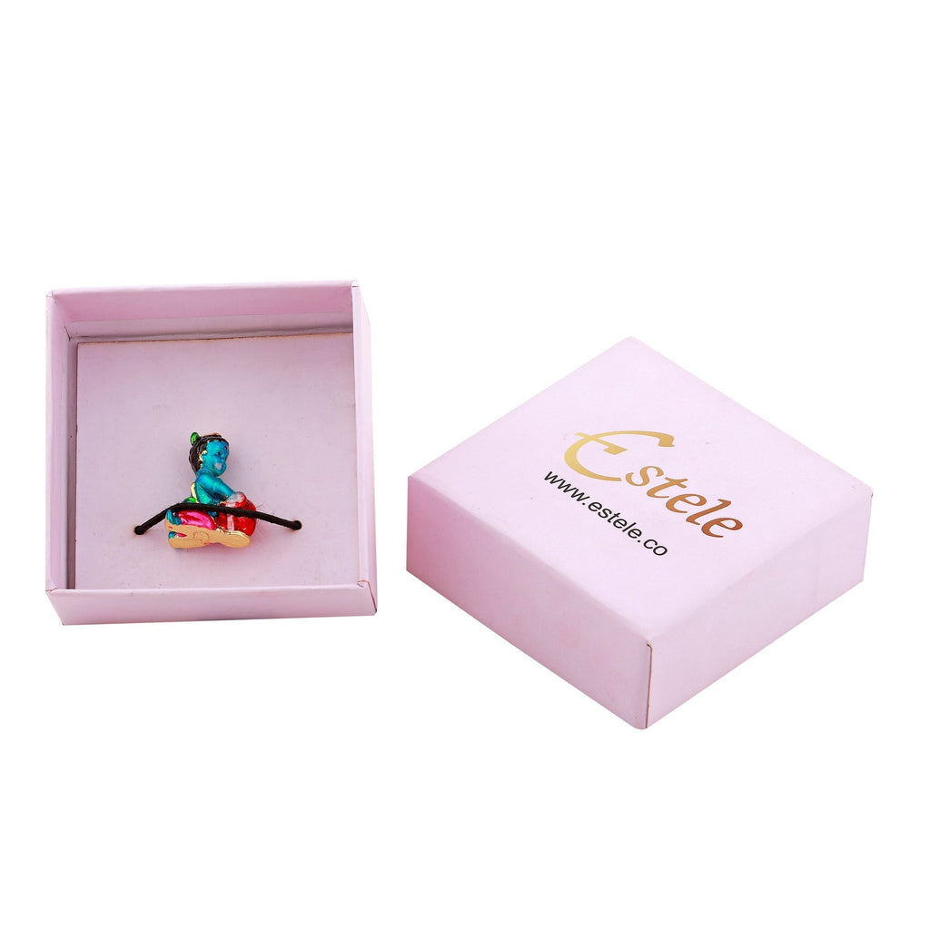 Estele Gold-Polished Divine Lord Krishna Idol for Home/Car Decor - Distacart