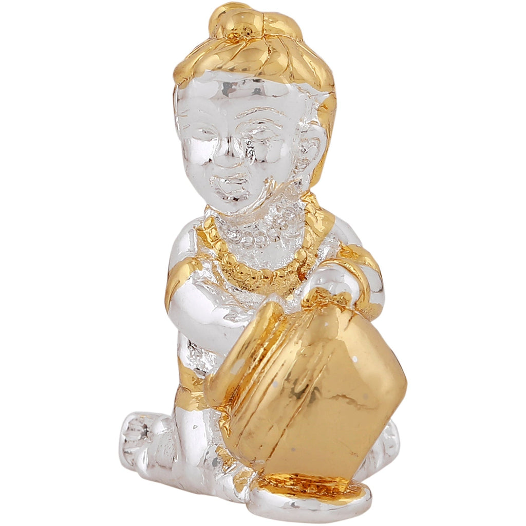 Estele Gold-Polished Makhan Chor Bal Sri Krishna Idol for Home/Car decor - Distacart