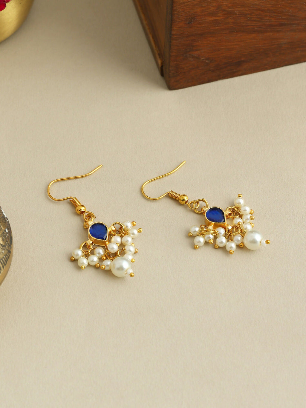 Ruby Raang Neel Noor Earrings Set - Distacart