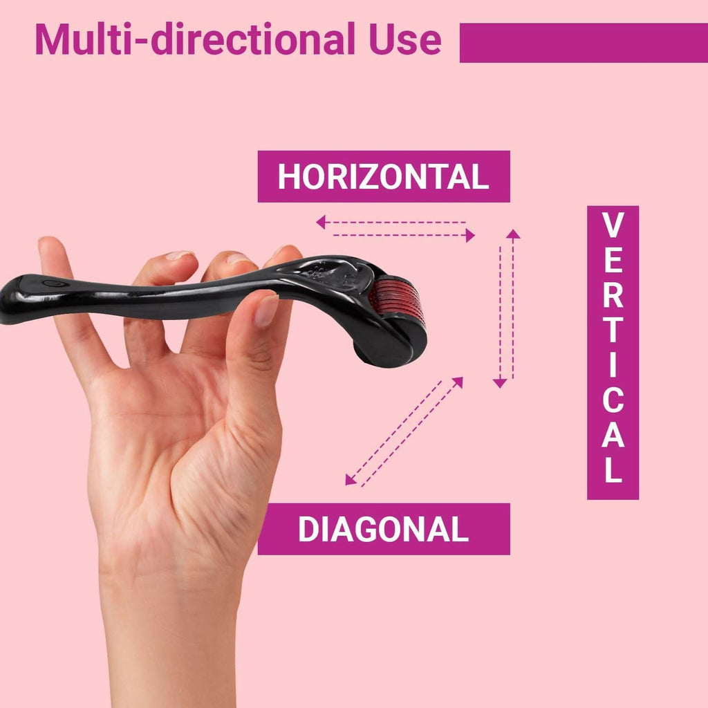 Sotrue Derma Roller For Hair Growth 0.5 mm with 540 Stainless Steel Needles - Repairs Damaged Hair, Activates Hair Follicles