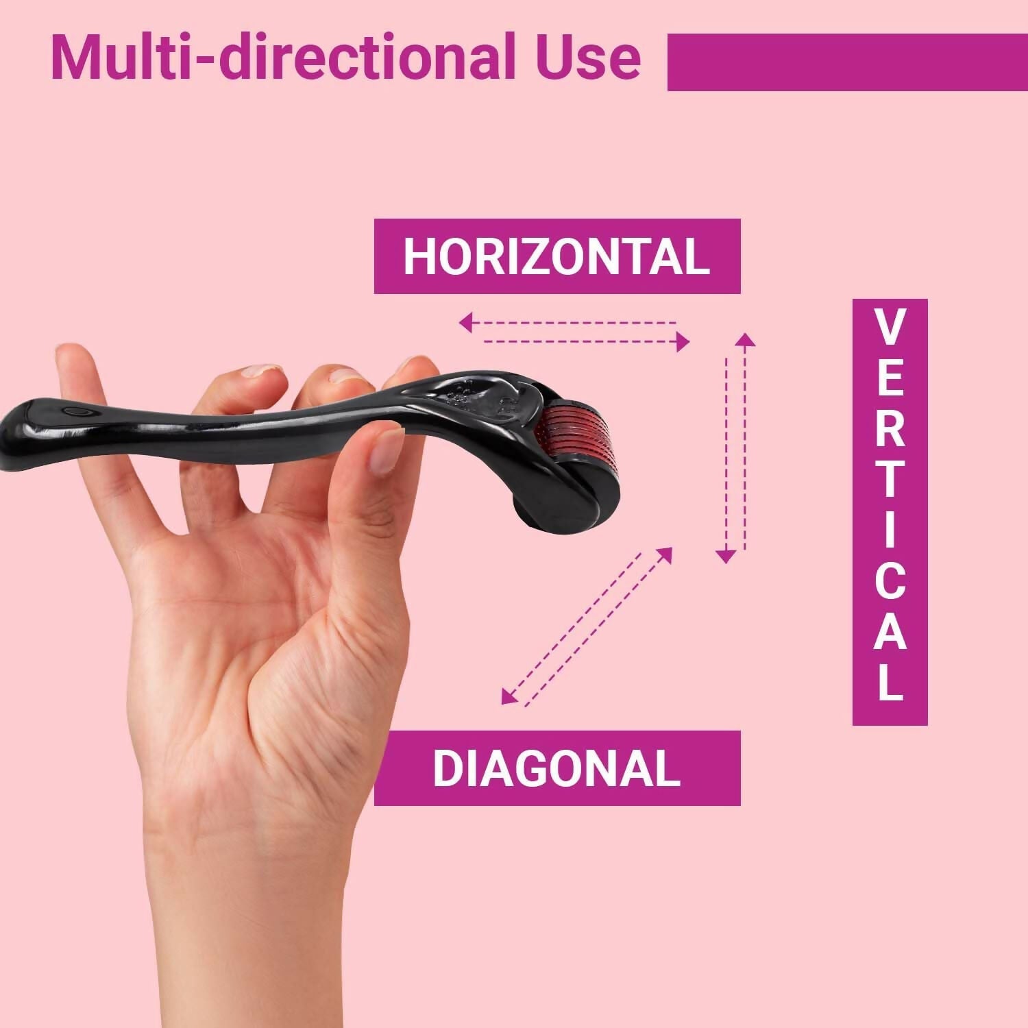 Sotrue Derma Roller For Hair Growth 0.5 mm with 540 Stainless Steel Needles - Repairs Damaged Hair, Activates Hair Follicles