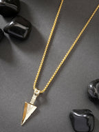 NVR Men's Set of 3 Multicolor Rhodium-Plated Arrow-Shaped Pendant With Chain