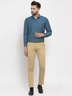 Jainish Blue Men's Cotton Polka Dots Formal Shirt's ( SF 761Peacock ) - Distacart