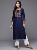 Indo Era Ethnic Motifs Printed Sequinned Detail Straight Kurta & Palazzos With Dupatta