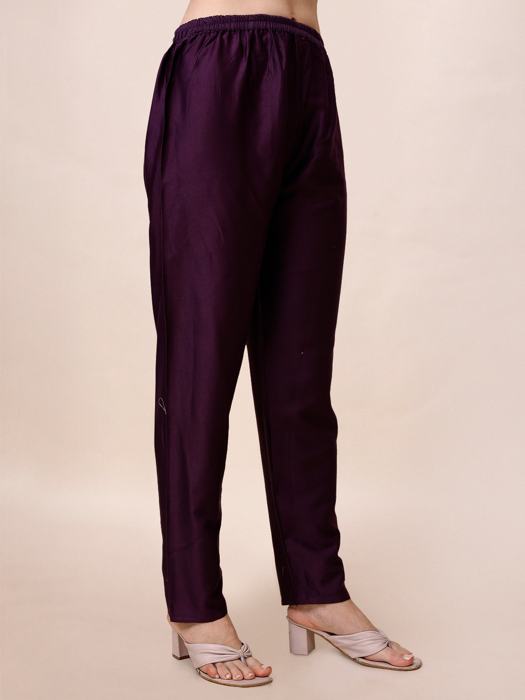 Hand Embroidered Chanderi Kurta With Pant & Dupatta, Multicolor - Hiral Fashion