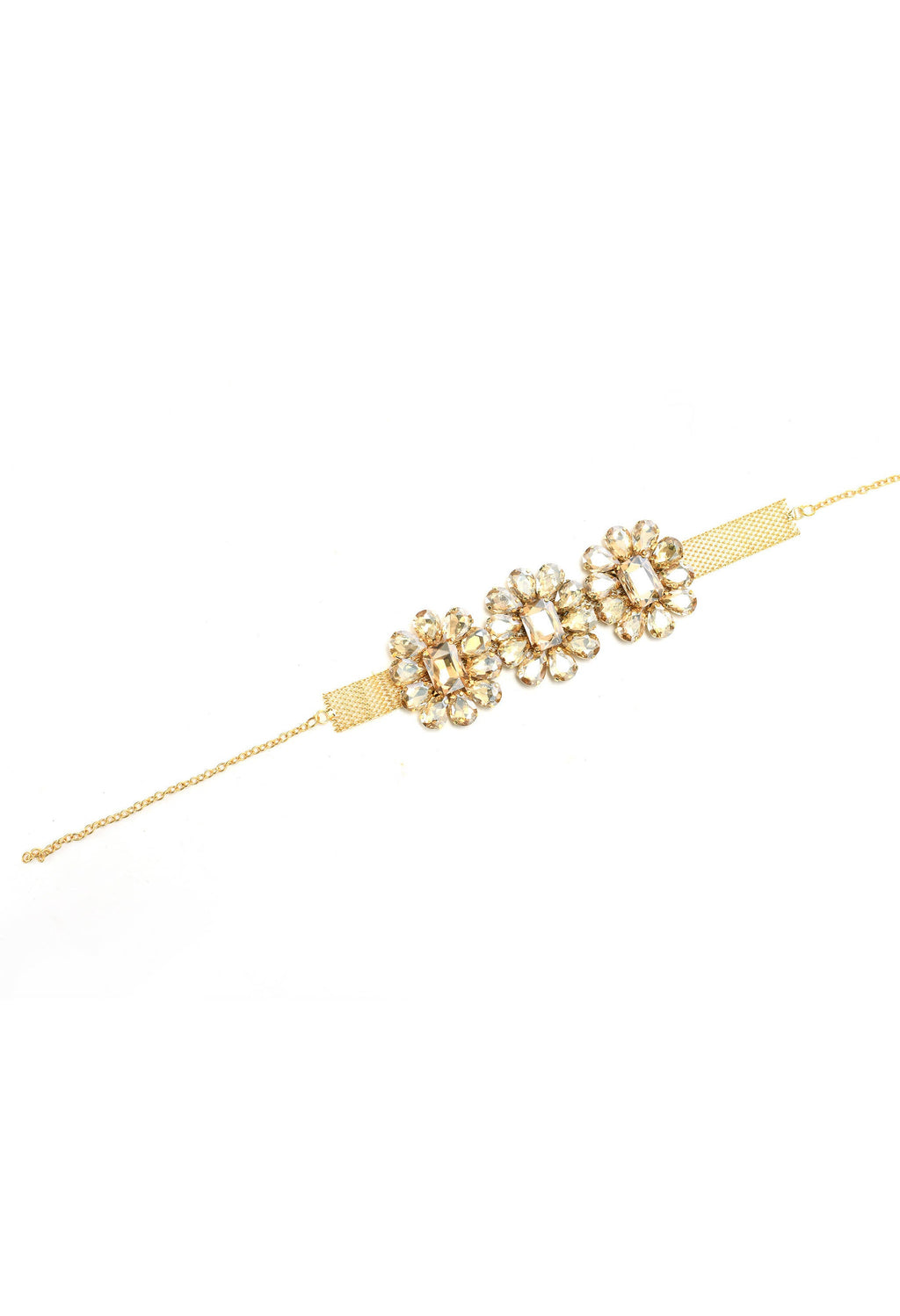 Mominos Fashion Joharkamal Gold-Plated Brass Finish Stone Choker For Women & Girls (Golden) - Distacart