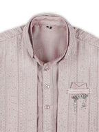 Joban Fashion Kids Island Embroidery Sequence Full Sleeves Kurta, Pyjama Set with Nehru Jacket - Pink - Distacart