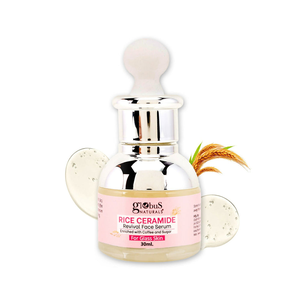 Globus Naturals Rice Ceramide Revival Face Serum, For Korean Glass Skin - Distacart