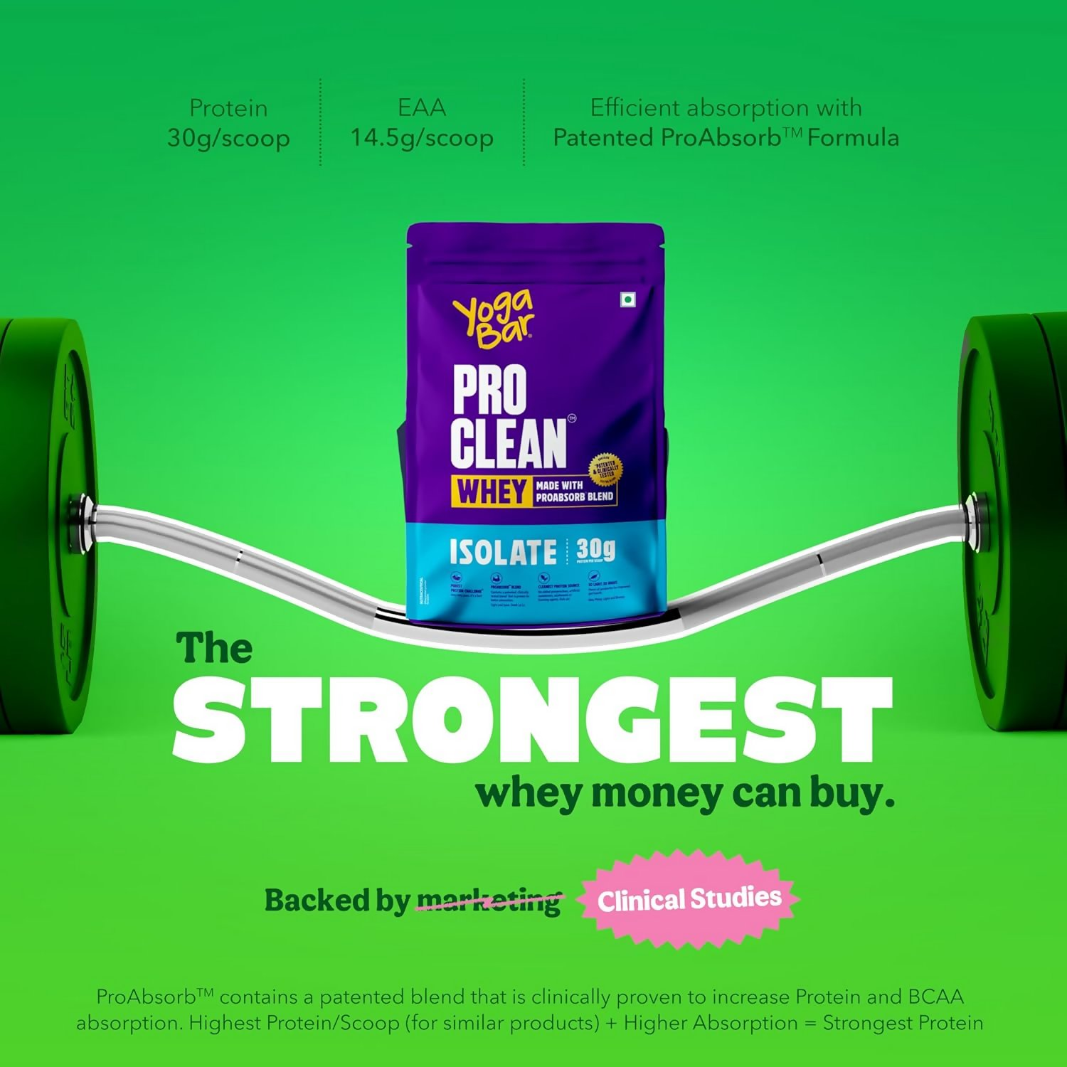 Yoga Bar Pro Clean Whey Protein Isolate Powder - Distacart