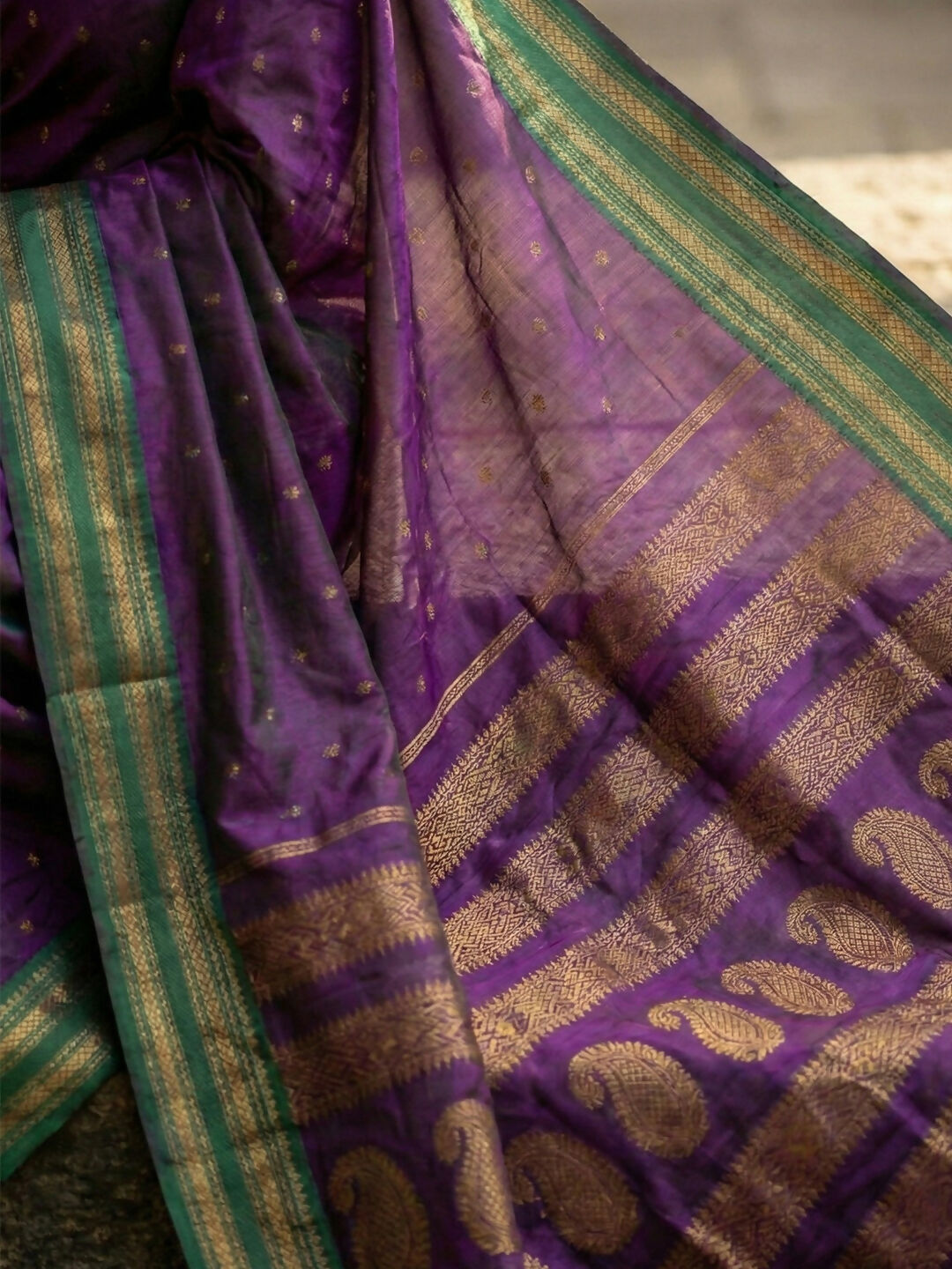 Shree Shyam Fashion Purple Cotton Saree - Distacart