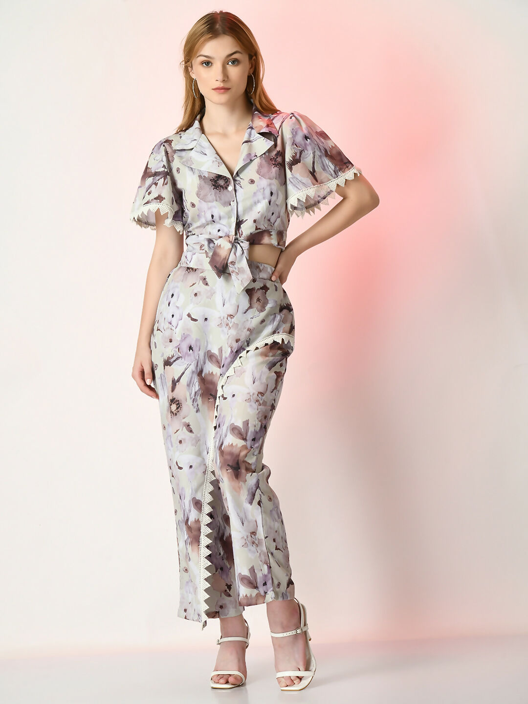 Myshka Women's Multi Printed Top With Trousers