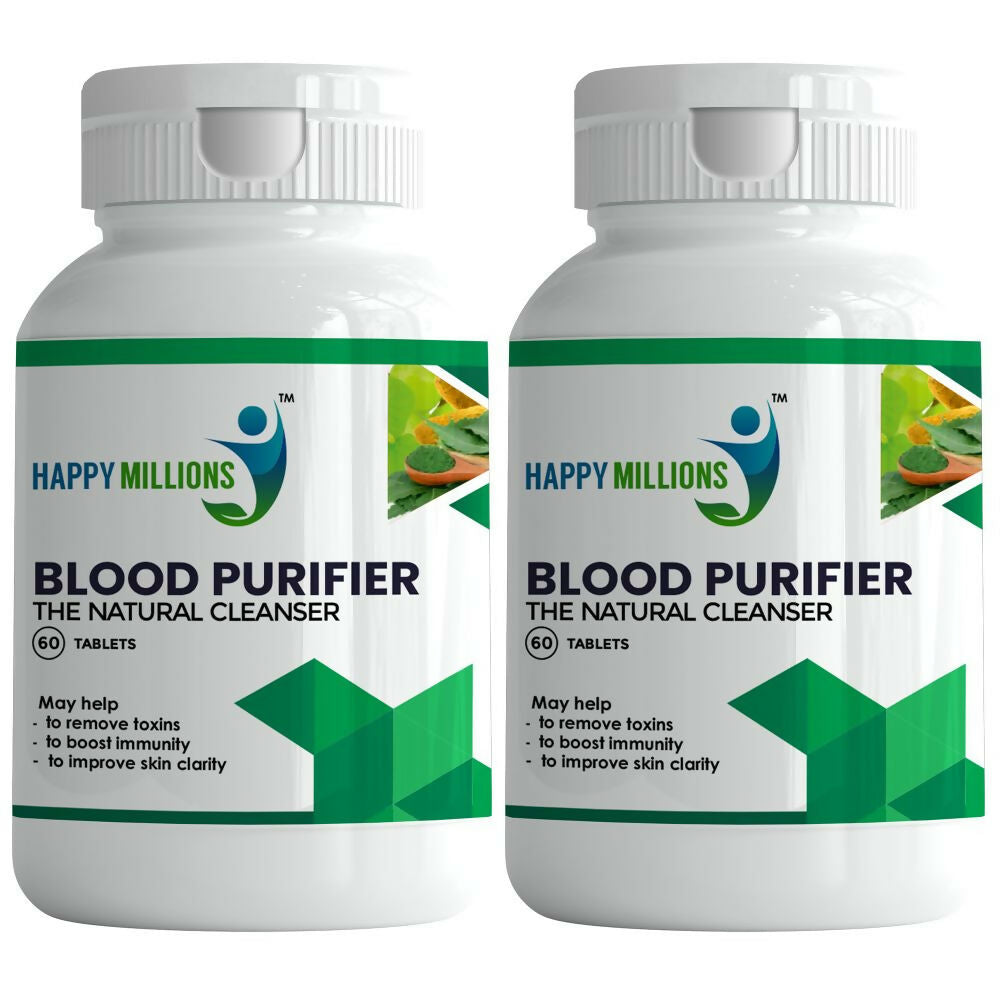 HappyMillions Blood Purifier Tablets | Ayurvedic Detox for Clear Skin & Immunity Boost