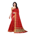 Vamika Red Cotton Silk Weaving Saree (Anaya Red)